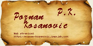 Poznan Kosanović vizit kartica